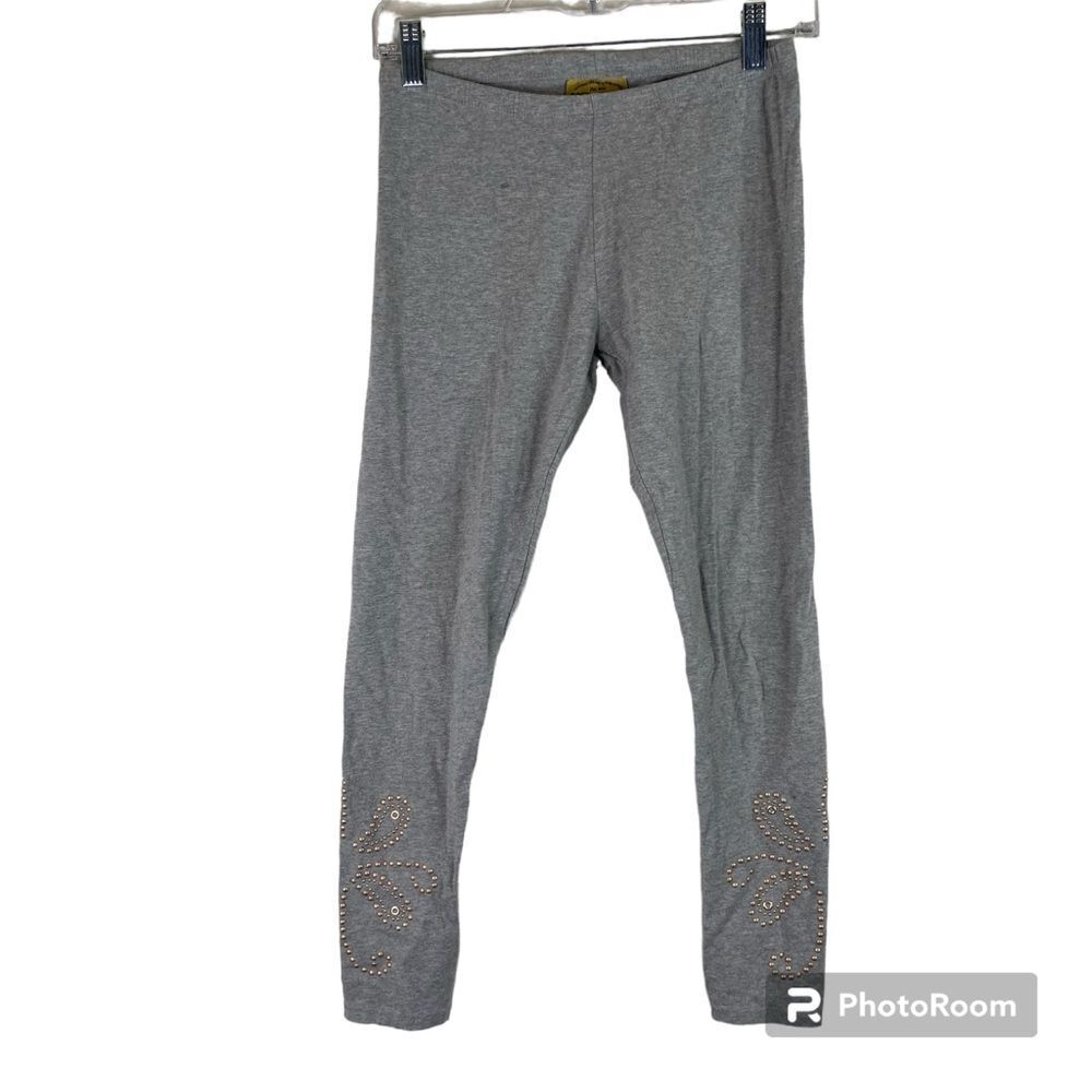 5/$15 Roebuck & Co Gray Embellished Stretch Casual Leggings XL 16